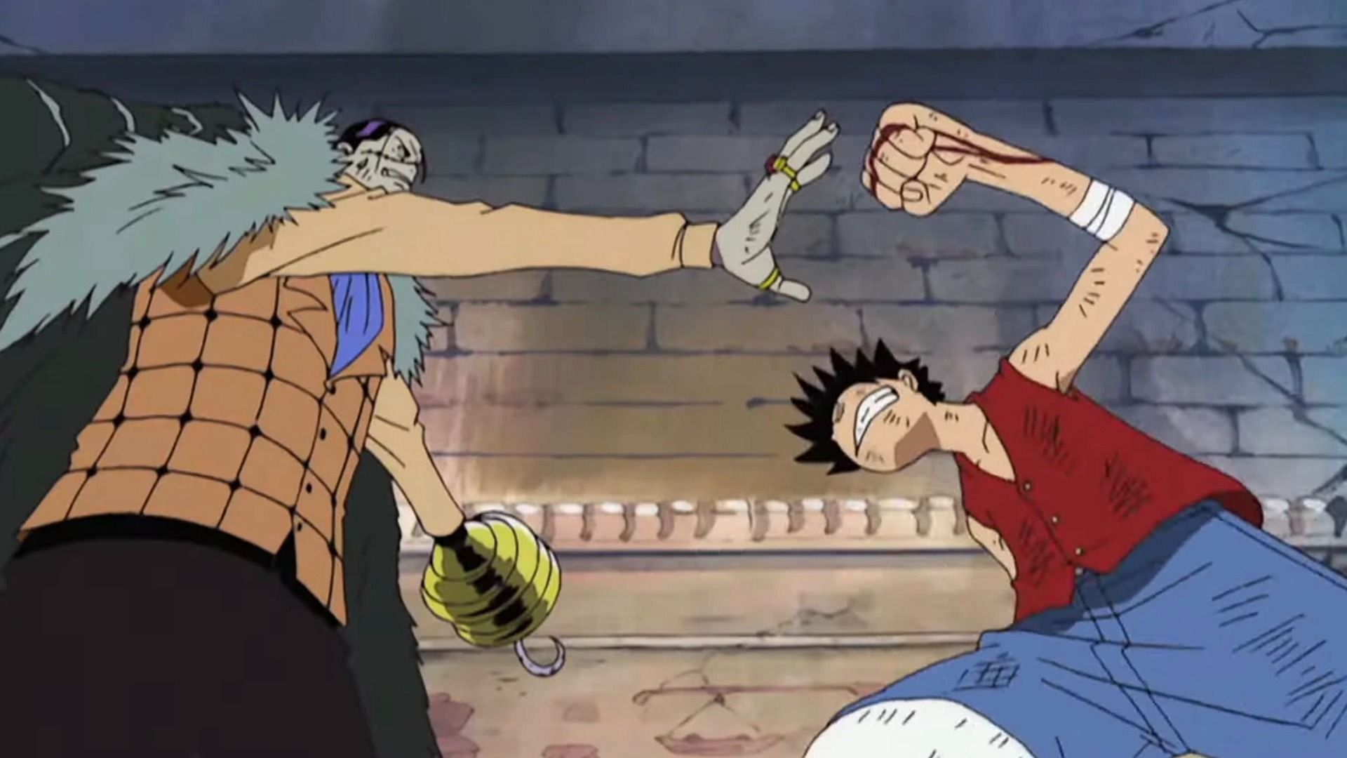 Crocodile and Luffy in anime (Image via Toei Animation)